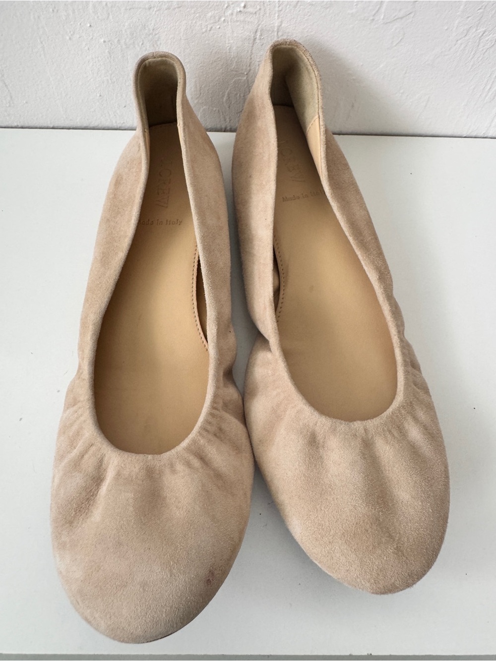 JCrew Suede Ballet Flats - Beige Women’s Slip-On